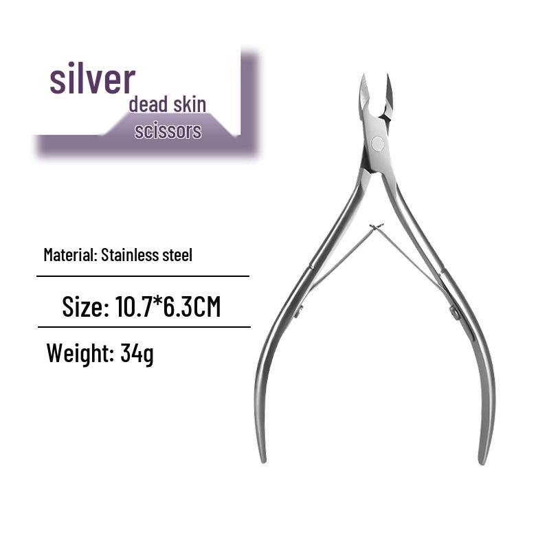 

Professional Stainless Steel Cuticle Nipper D501 - Dead Skin and Hangnail Remover for Manicure and Nail Repair