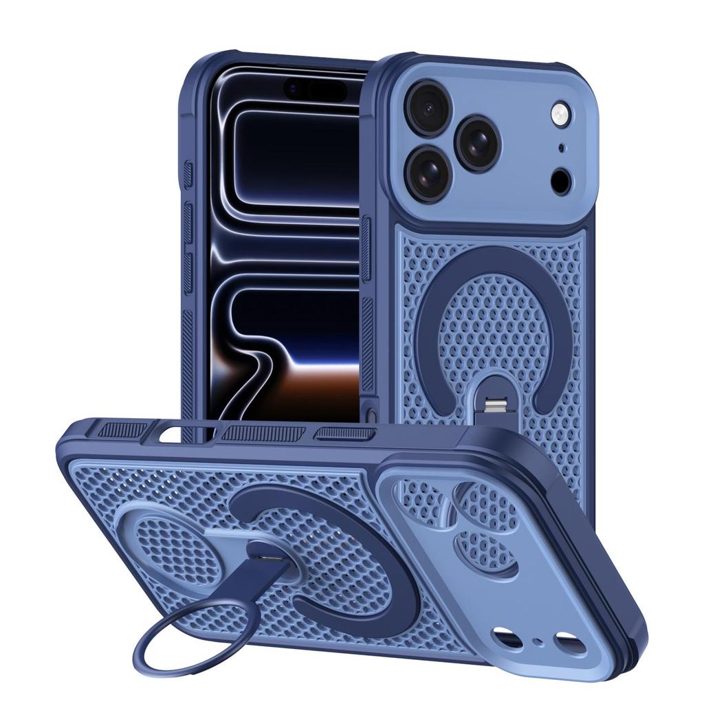 iPhone 17 Pro Max Magnetic Case with 360° Rotating Stand & Heat Dissipation
