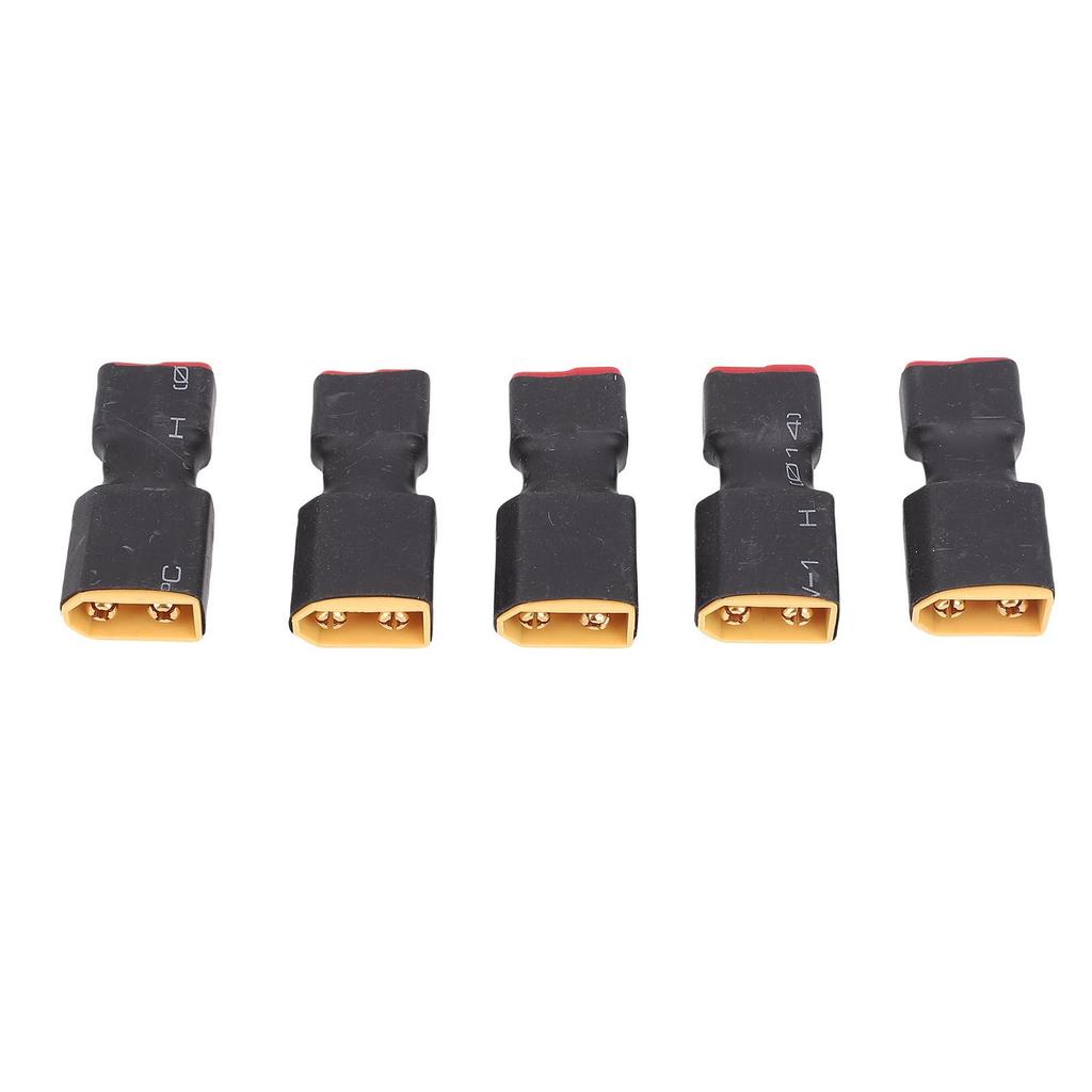 5PCS T Plug to XT60 Adapter Sturdy PC Tight Connection RC Battery Conversion Connector