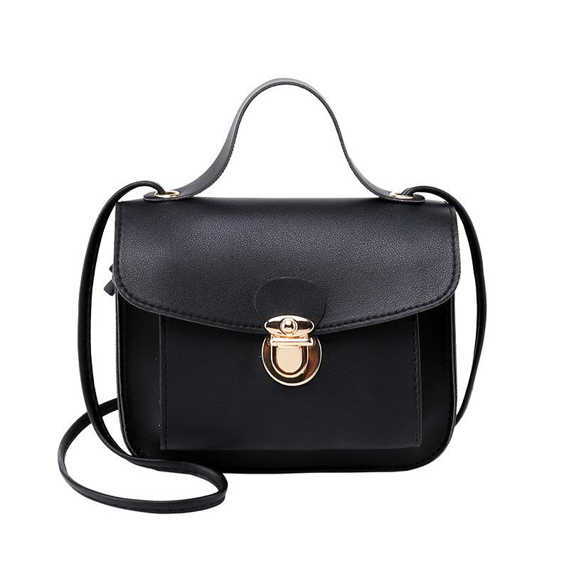 New Napa Pattern Women's Portable Change Small Square Bag Summer Bag Lid Lock Small Bag