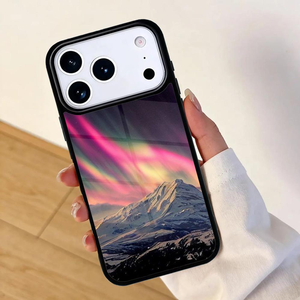 Arctic Snow Northern Lights Mobile Phone Case for IPhone 17 AIR 16pro Max 15 14 13 12 11 Bumper Cover