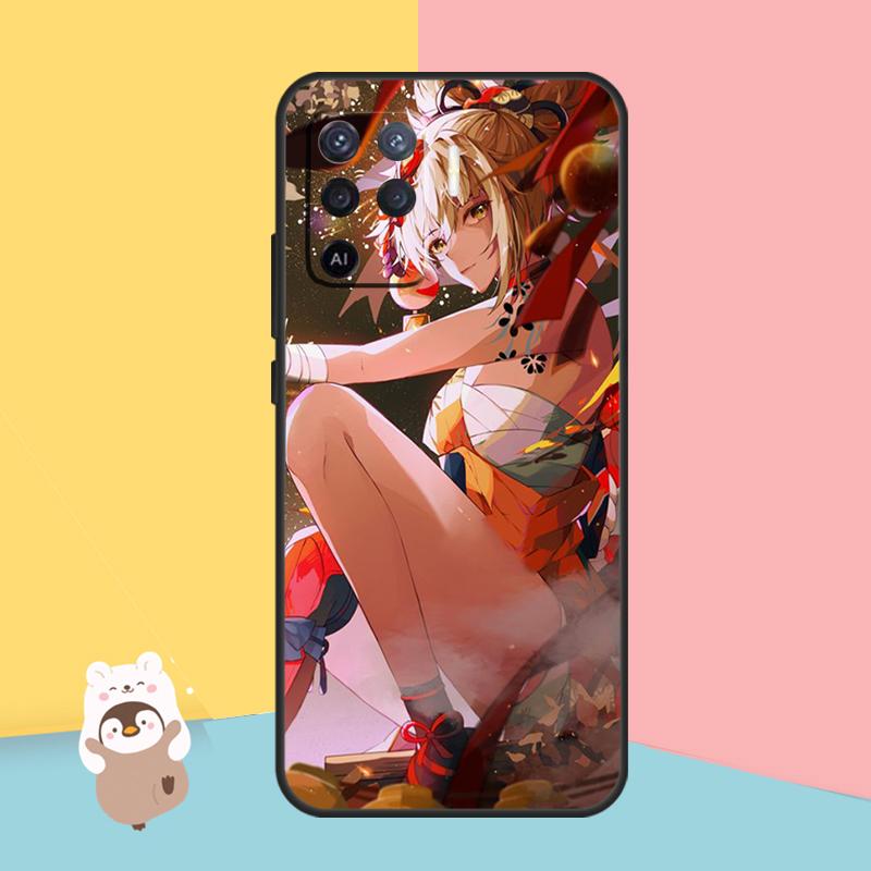 Anime Genshin Impact Yoimiya Case For OPPO A74 A93 A83 A91 A53S A9 A5 A31 A53 2020 A15 A16 A1K A52 A72 A94 A54 Cover