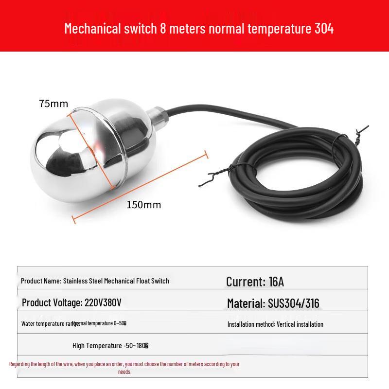 

304/316 Stainless Steel Float Switch Water Level Controller