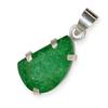 CERTIFIED 33.5 Ct Natural Green Emerald 925 Sterling Silver Fancy Stone Pendant