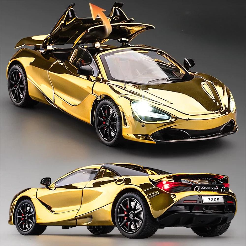 1:24 Skala 720S Apollo EVO Autos Spielzeugmodell Miniatur Sportwagen Rad Rückzieher Gummi Reifen Fahrzeugmodelle Festivalgeschenke
