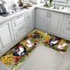 Rooster Sunflower Kitchens Mat Home Decor Non-Slip Hallway Balcony Laundry Rugs Bedroom Doormat Bathrooms Foot Pad Decor