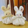Pearl Gauze Rabbit Skirt Plush Doll With Butterfly Bow Animal Toy Gift Birthday