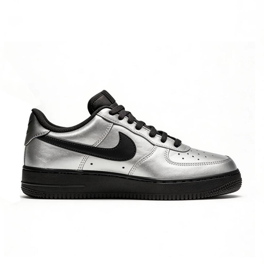 Nike Air Force 1 Chunky Sneakers Unisex Low top Black Silver CW2288-001