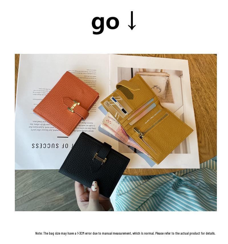 Genuine Leather Women's Short Wallet - 2026 Stylish High-End Multifunctional Card Holder & Coin Purse