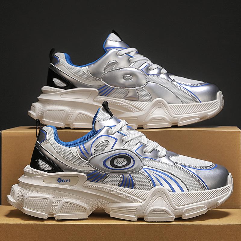 

2024 осень и зима новые мужские спортивные туфли модные повседневные туфли для пап модные спортивные модные мужские туфли для пап на платформе 39 бежевый