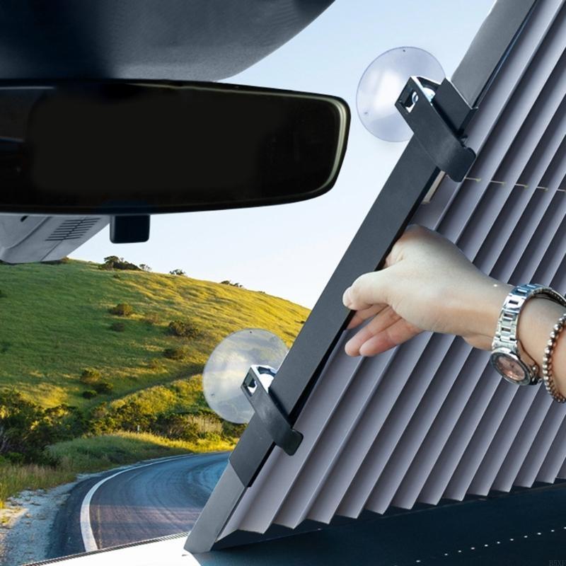 2025 New Retractable Car Window Shade 46cm Heat Resistant Thermal Reflective Shield UV Blocking Universal For All Vehicle Types