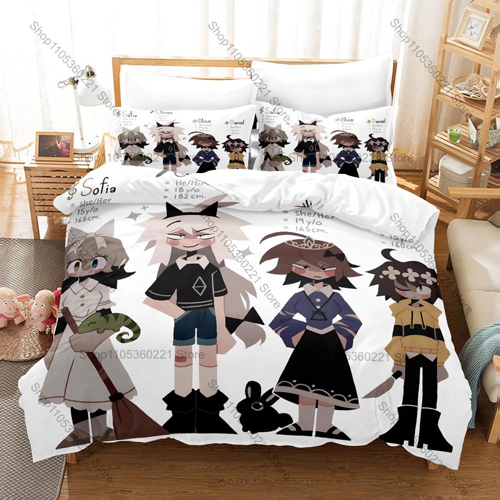 Fundamental Paper Education Theme Bed Set 3 Piece Quilt Cover Set for Fans Comfortable Bedclothes Home Textile All Sizes