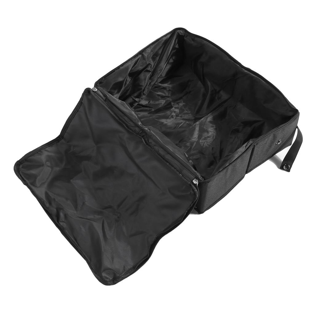 Portable Cat Travel Litter Box with Lid Leakproof Waterproof Collapsible Cat Litter Box with Sealed Dual Zippers