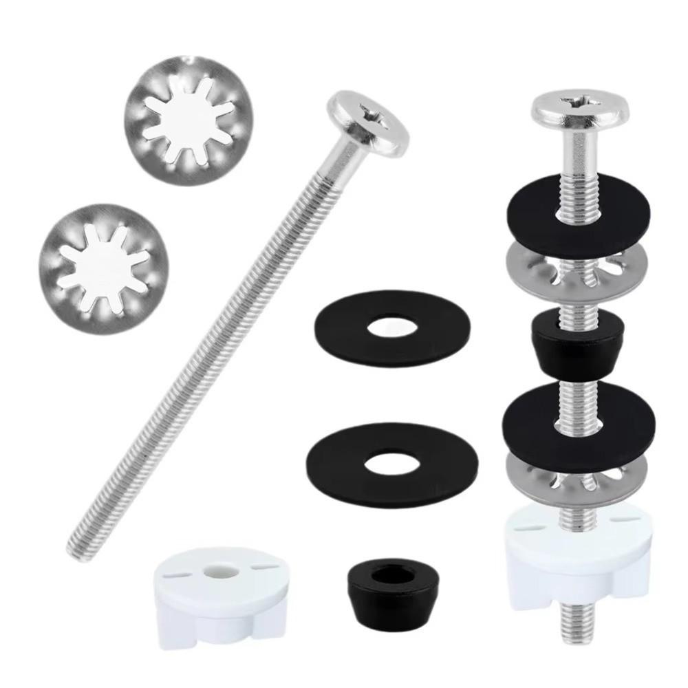 2Pcs Stainless Steel Toilet Seat Bolts Kit Rust Resistant Toilet Seat Screws Bathroom Toilet Repair