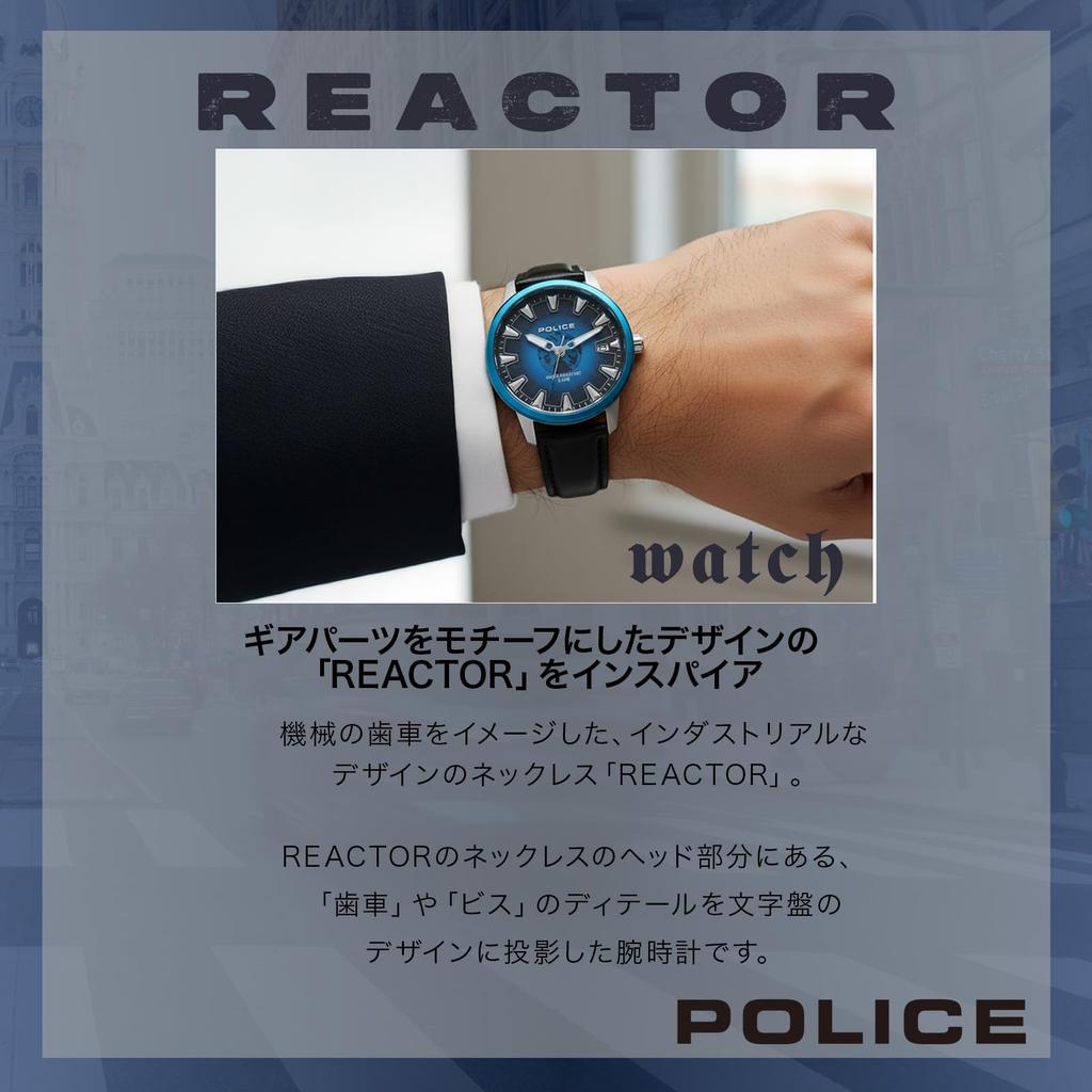 POLICE REACTOR Stainless Steel GB0040643 Watch, Case/strap, Quartz, Men's,