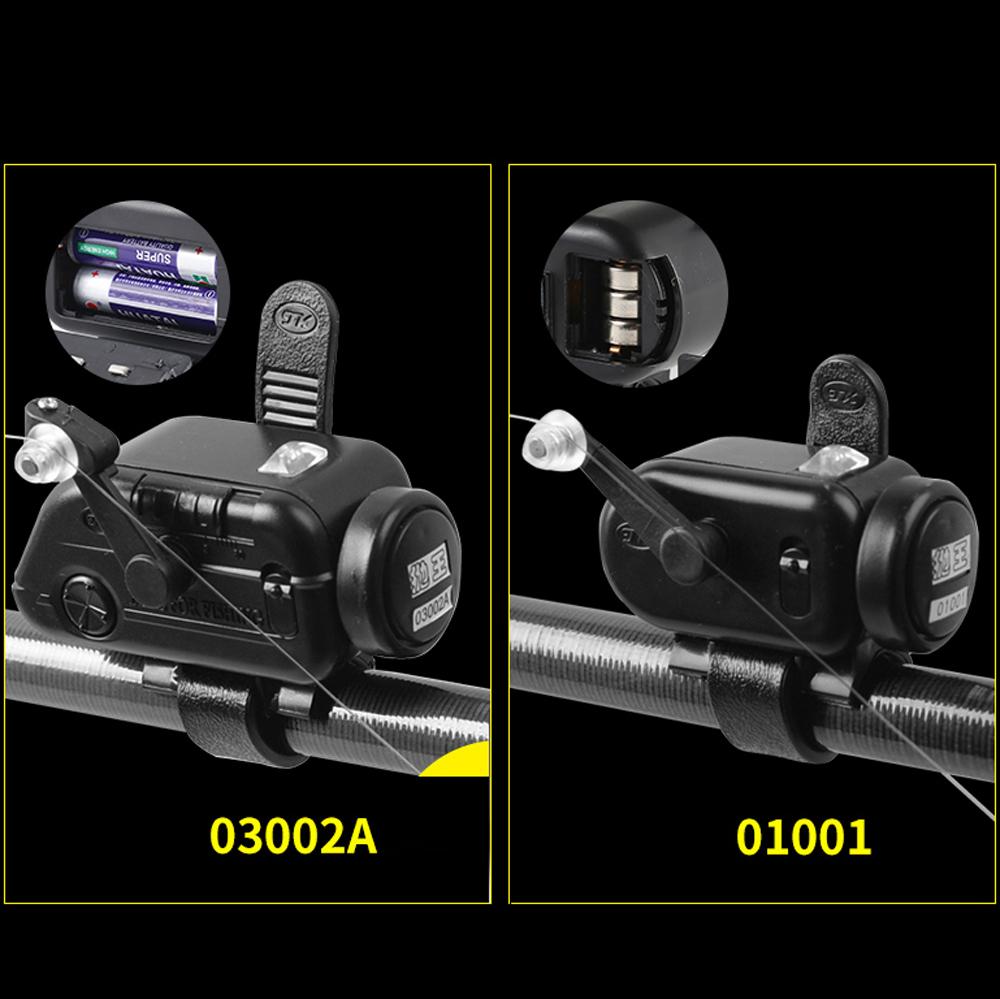 Set de alarmă inteligentă pentru mușcături de pescuit la crap, wireless, cu indicator sonor LED, 2 dimensiuni