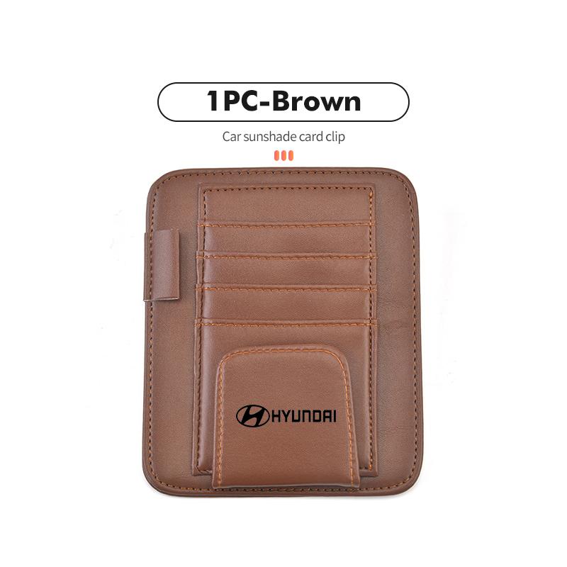 Car Sun Visor Glasses Case Sunglasses Clip Card Ticket Holder For Hyundai Genesis N-LINE I10 I20 I30 I40 IX20 IX35 Kona Tiburon Y2
