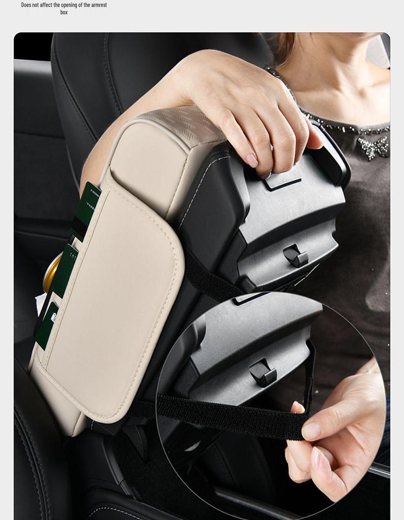 Universal Car Armrest Pad with Storage and Tissue Box