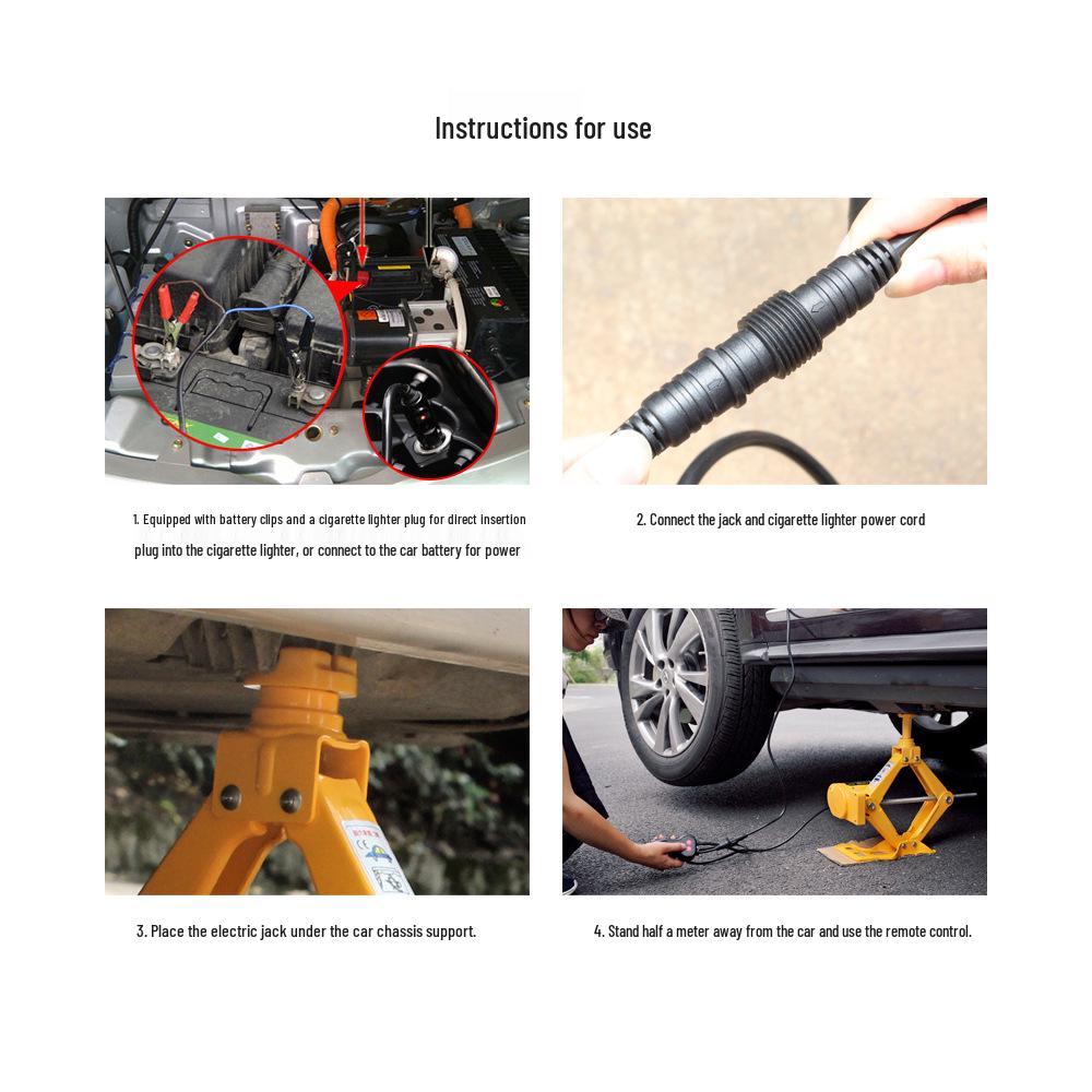 2T/3T Portable Electric Car Jack: Wireless Remote, Multifunctional Vertical Lift for Tire Change