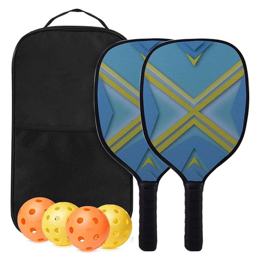 Set Racket Peak in Legno di Pioppo 2 Pezzi Gioco da Spiaggia all'Aperto Regalo per Divertimento Familiare Attività Sportiva