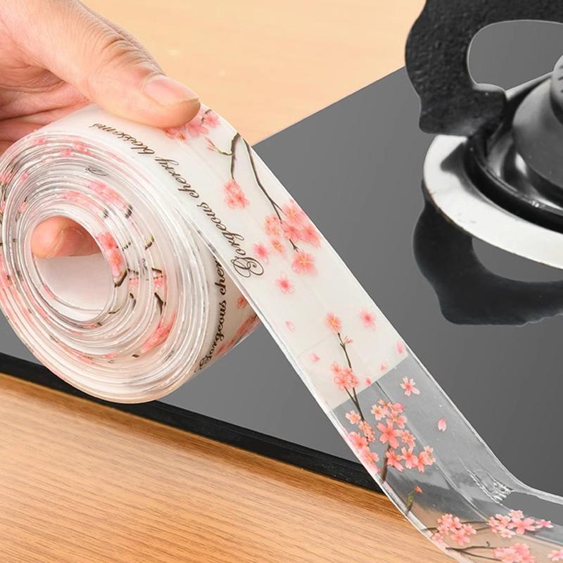 1pc Bathroom Waterproof Wall Stickers Sealing Tapes PVC Adhesive Sealing Strips Sink Edge Tape Kitchen Bathroom Accessories