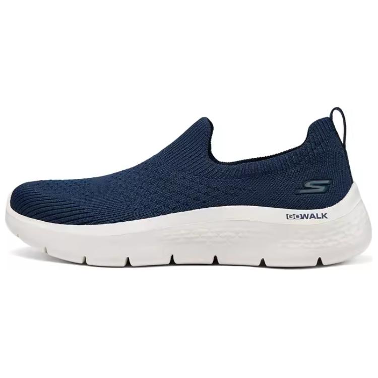 Skechers Go Walk Удобные Простые Дышащие Легкие Низкие Повседневные Кроссовки Женские Синий Белый 124833-NVW 35