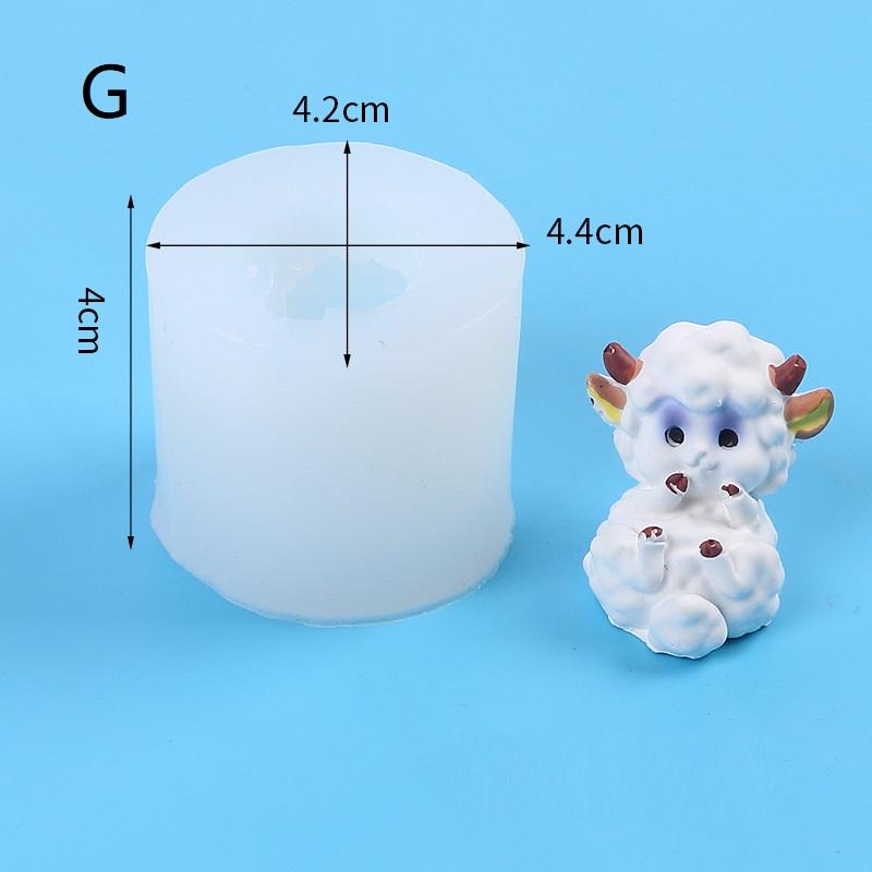 Cute Sheep Silicone Candle Mold With Bow Sitting Sheep Cute Design Diy Suitable Handmade Crafts Candles Plaster Soap Home Decor