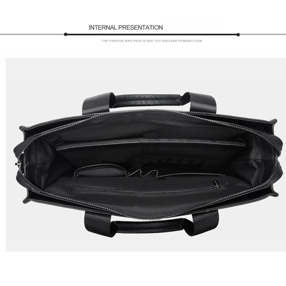 Herren Aktentasche Handtasche Großvolumige Lässige Dokumententasche Horizontale Laptoptasche