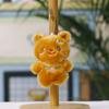 Plush Bear Keychain With Floral Design For Gift And Bag Decor
