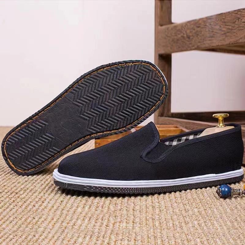 Cloth shoes tire sole non-slip wear-resistant shoes handmade shoes work breathable spring and autumn pure handmade