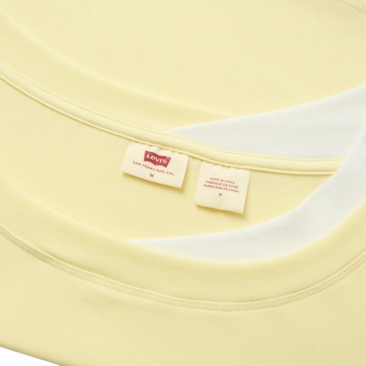 Levis Comfortable Simple Spliced Knit Casual Round Neck Short Sleeve T-Shirt Women Tops 003SL-0000