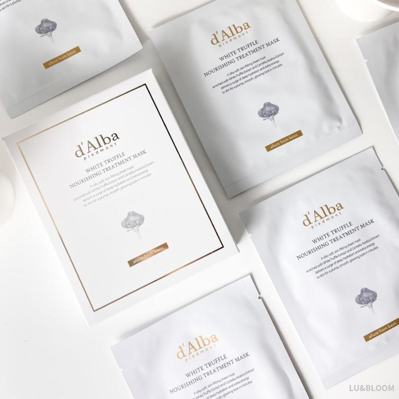 d'Alba White Truffle Nourishing Treatment Mask 5 Sheets / 10 Sheets (+Free gift)