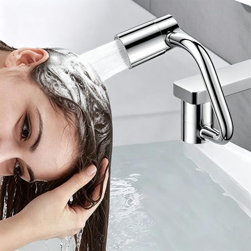 2 Modes U‑Type Swivel Faucet Extender Mechanical Arm Anti‑Splash Faucet Aerator For Bathroom Sink Tap