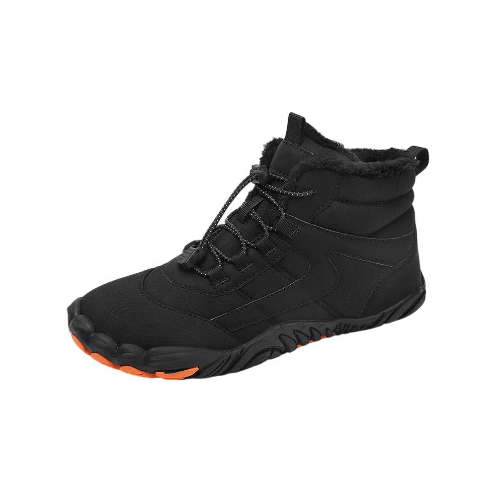 

New five-finger cotton shoes men s velvet thickened warm hiking shoes waterproof, non-slip and wear-resistant sports snow boots women 37 чёрный