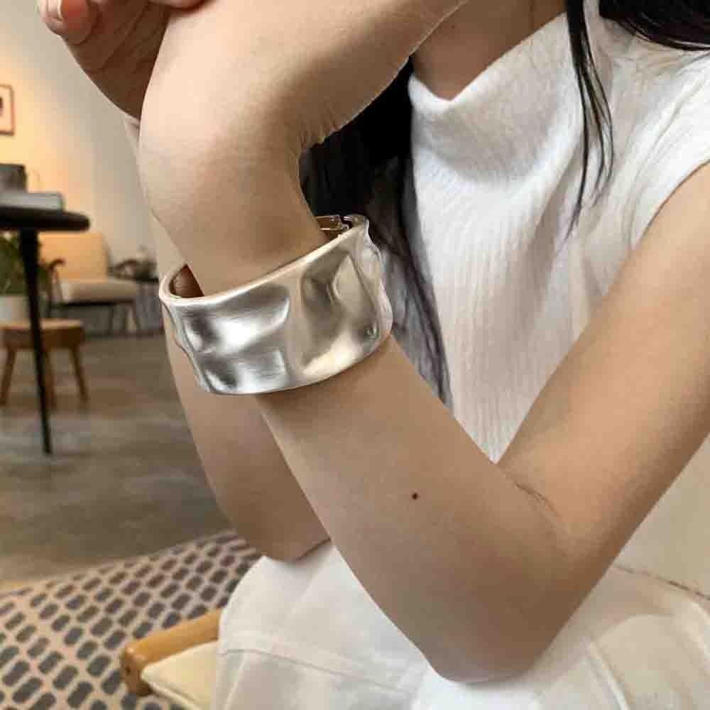 Hinge Gold Bangle Gold Cuff Bracelet Jewelry Accessories Chunky Bangle Bracelet Metal Bracelet