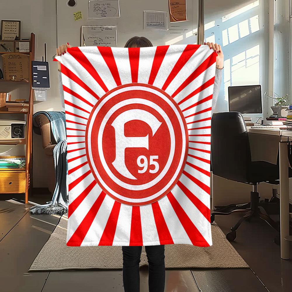 Fortuna Düsseldorf Logo Flanelldecke, Hohe Qualität, Bequem für alle Jahreszeiten, Heimdekoration, Wärme und Komfort
