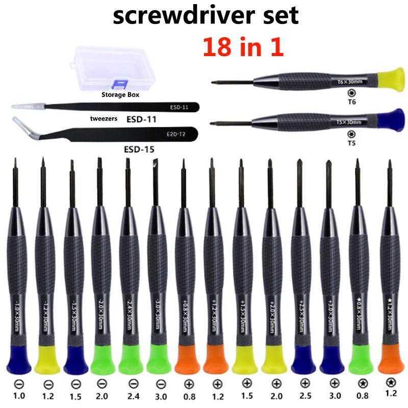 

Набор отверток 18-в-1 с ручкой с рисунком рыбьей чешуи для ремонта бытовой техники и мобильных телефонов, многофункциональная отвертка
