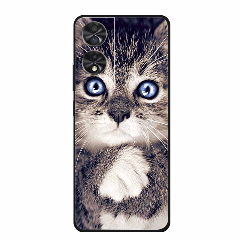 Para TCL 40 NxtPaper 4G 6.78" Funda Animales TPU Silicona Suave Fundas de Teléfono Cubierta para TCL40 NxtPaper Protector Lobo Dibujos Animados Coque
