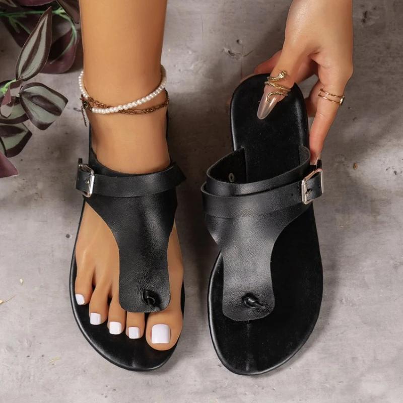 

Металлический замок пряжка деталь шлепанцы повседневные летние тапочки без застежек дизайнерская резиновая подошва пляж море комфорт модная обувь женская 36 чёрный