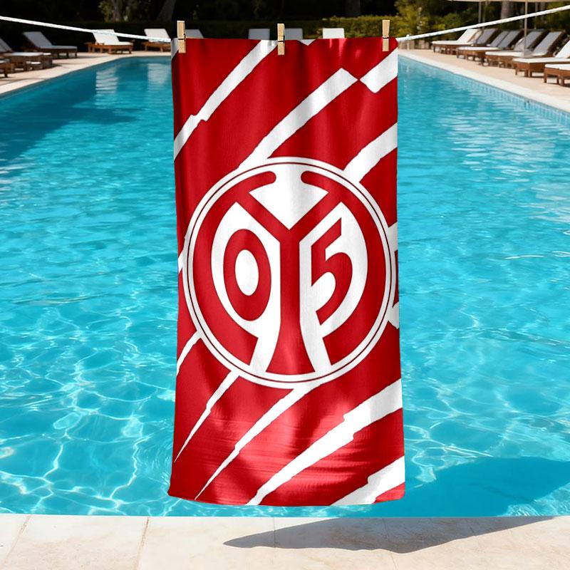 05 1FSV Mainz 05 Print Beach Towel Design, Soft, Lightweight. for Home Bathroom, Spa, Pool, Yoga, Surfing, Camping, Gift for Family, Friend