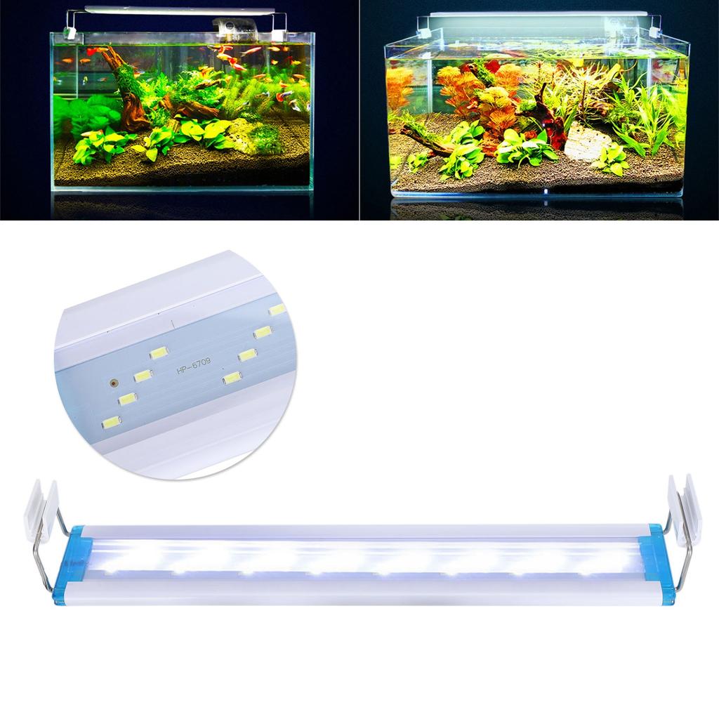 UltraThin Aquarium Licht 32 LED-Perlen Aquarium Weiß Beleuchtung Lampe ClipOn