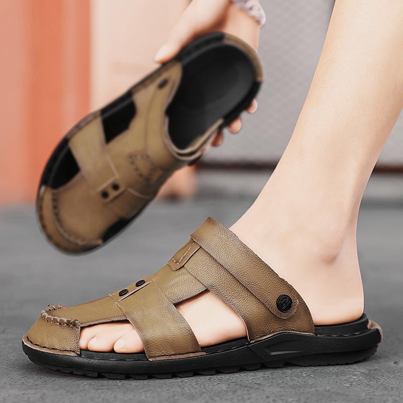 FashionSummer Comfortable Black Shoes Sandals Sports and Leisure Leather Shoes for Men New In Best Sellers In 2024 Products Brand Shoes