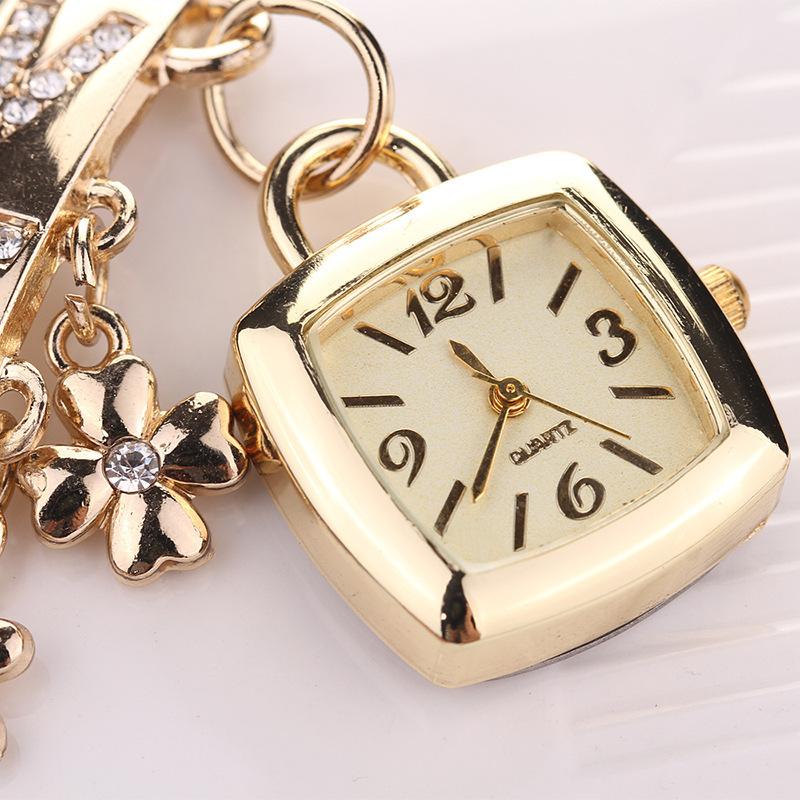 Fashion Women's Bracelet Watch Diamond Pendant for Girls' Watch Casual Versatile Decorative Quartz Watch for Women