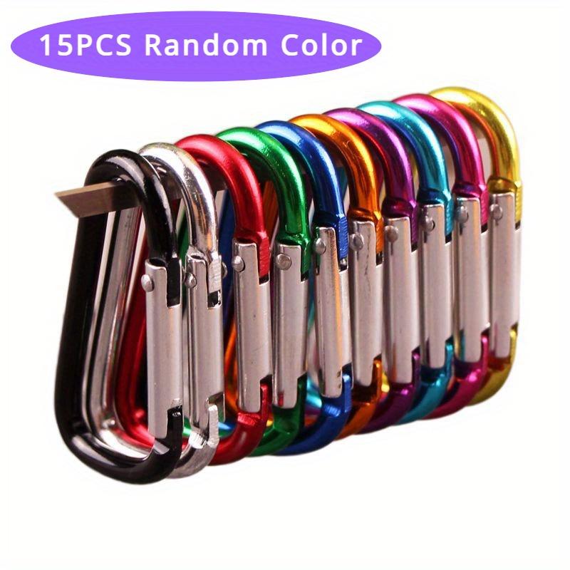 15This set of sturdy, randomly colored clips is perfect for camping and hiking Sturdy alloy clasp ensures reliable fastening 15Random color item