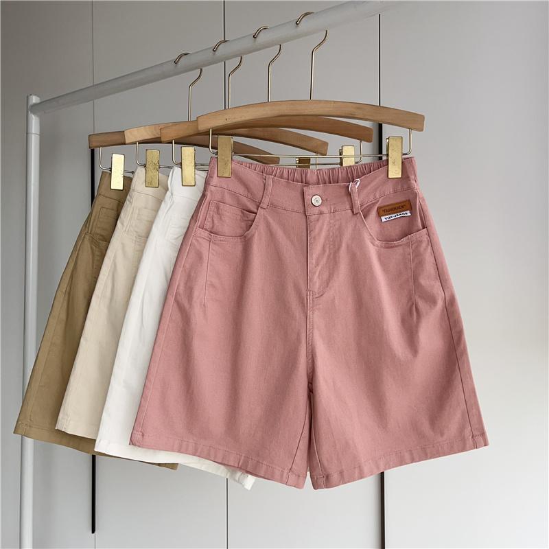 

Women s High-Waisted Denim Shorts - 2026 Summer Collection: Loose, Versatile, Plus Size, Wide-Leg, Slimming, Elastic, Casual. 3XL for 150-165 jin