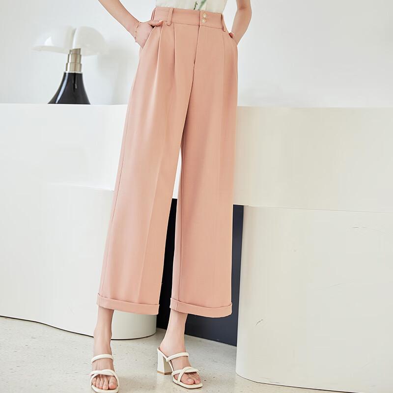 VICTORIA&VERA Women's Summer High-Waist Straight Leg Cropped Pants