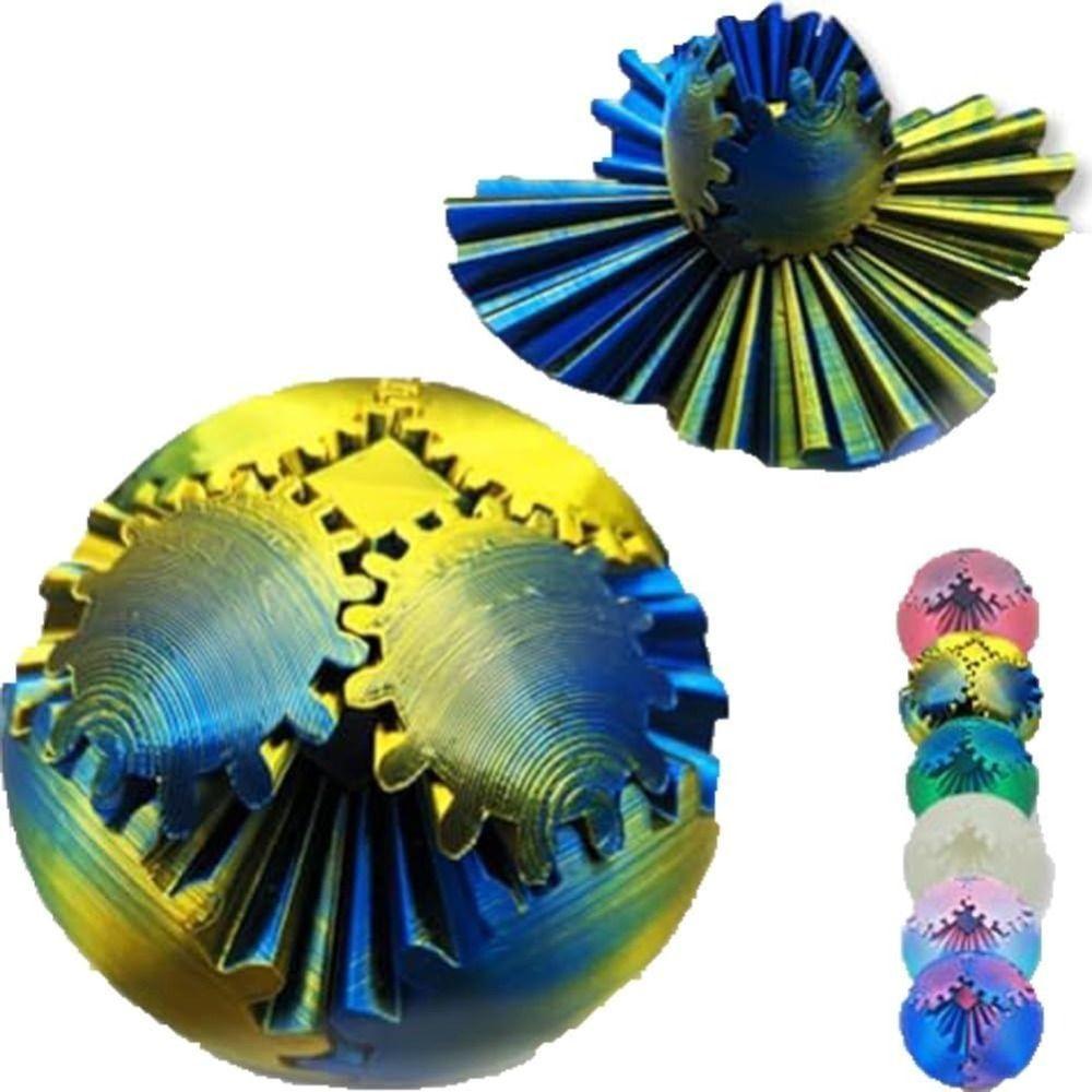 Gear Sphere 3D Printed Gear Ball Fidget Toy Stress Ball Creative Spin Ball  for Kids