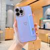 Applicable to iphone17pro mobile phone case Apple hollow love + bracket wristband new 15 Apple 16promax