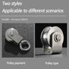1Pc 304 Stainless Steel Duplex Bearing Super-Silent Detachable Rotation Pulley System Gym Traction Wheel U/V Type Swivel Pulley