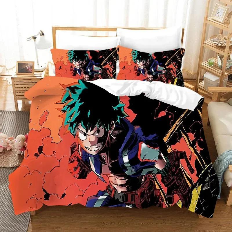 My Hero Academia 3D Printed Duvet Case Pillowcase Bedding Set Twin Full King for Kids Adults Bedroom